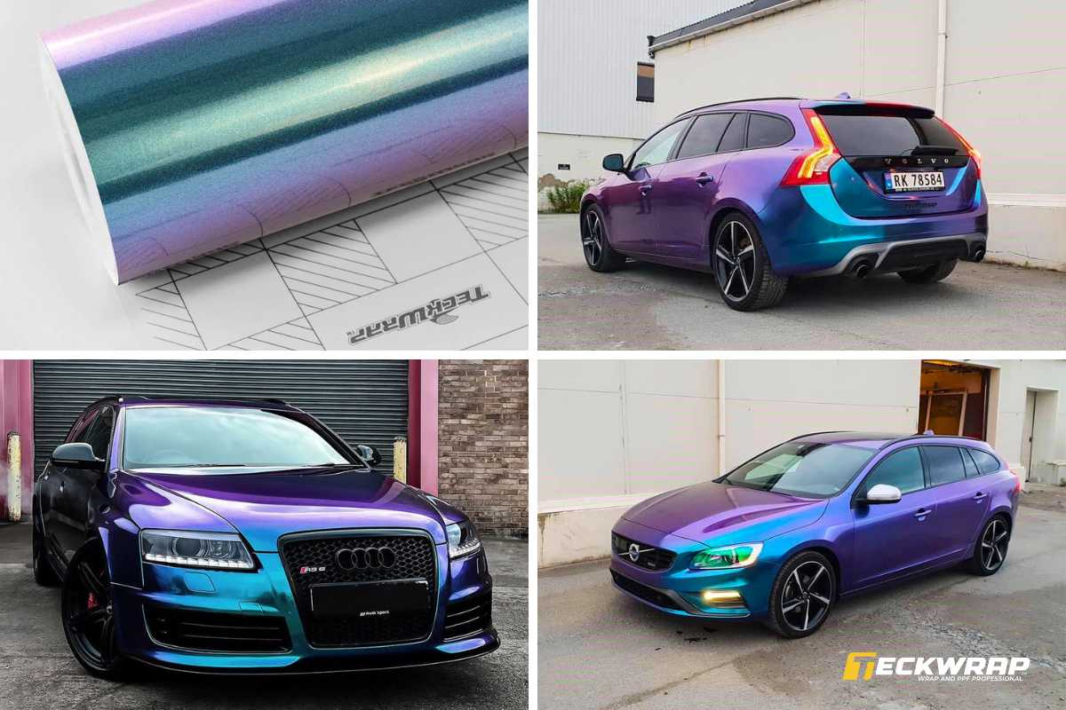 Decal bóng tím ánh xanh Chameleon Metallic mã CK892G - Gloss Purple Blue