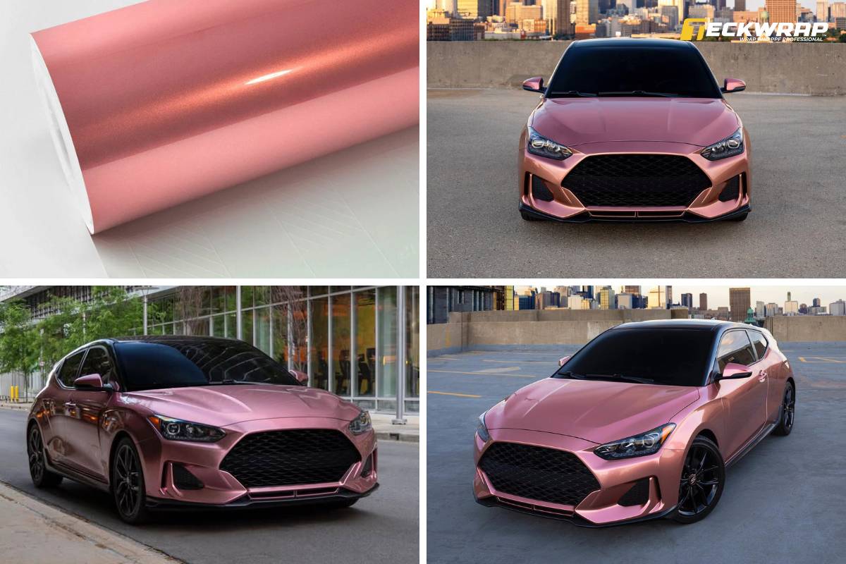 Decal dán đổi màu hồng Pink Gold (GAL23-HD) sang trọng cho ô tô