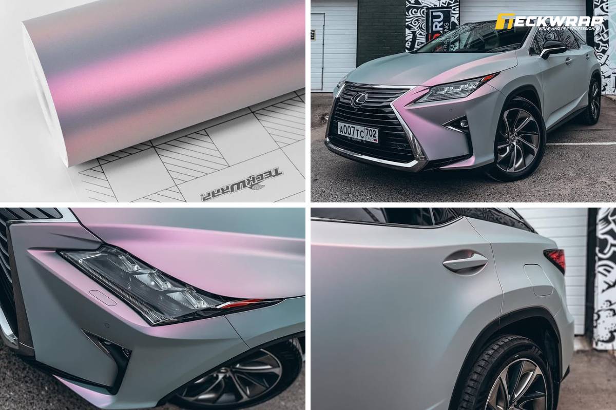 Dán đổi màu decal chuyển sắc bạc ánh hồng nhẹ Silver Sunset Matte (DS03M)