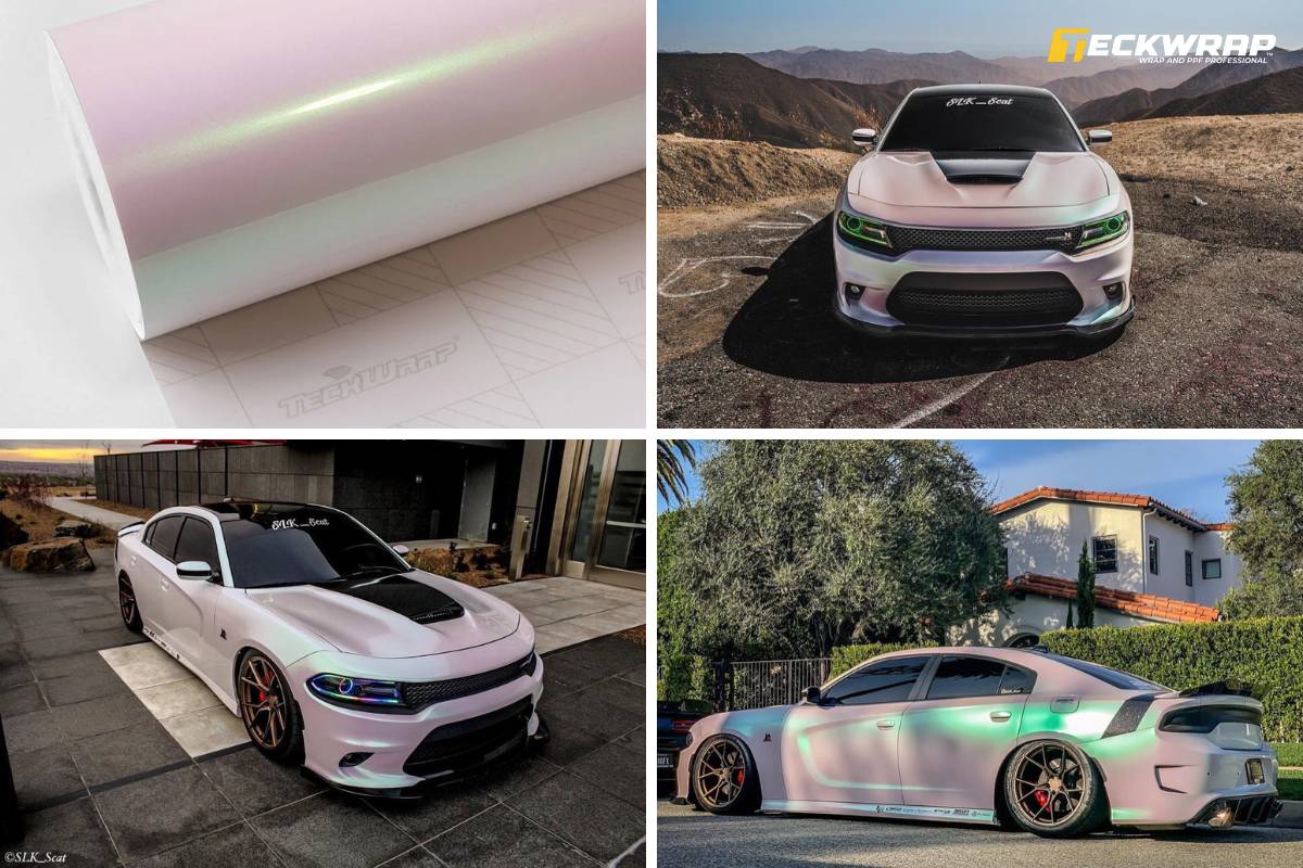 Decal chuyển sắc trắng ánh hồng Gloss Aurora White (DCH02-HD)