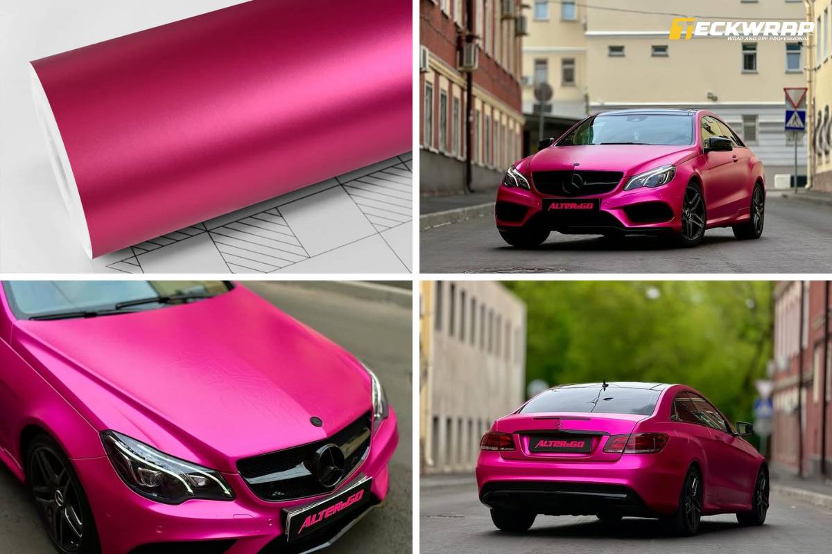 Decal ô tô màu hồng rực rỡ Hot pink (VCH404-S)