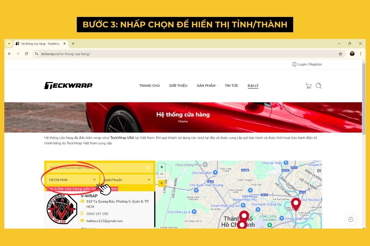 Tiếp tục mấy vào biểu tượng " Mũi tên xổ xuống" theo hình mô tả